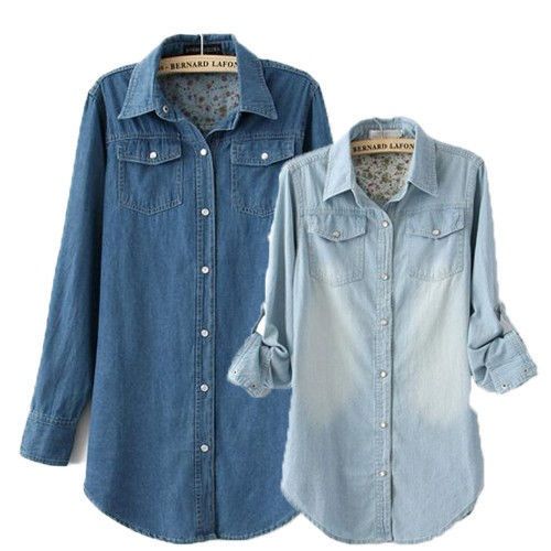 jeans cloth shirts for ladies