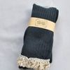 Chaussettes de bottes en dentelle Double cylindre 80% coton sous le genou chaussettes hautes femmes pour chaussettes de bottes avec froufrous en dentelle