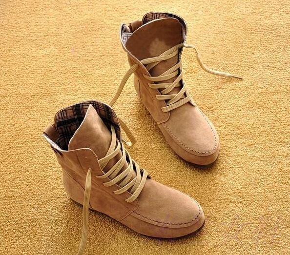 ladies flat lace up ankle boots uk