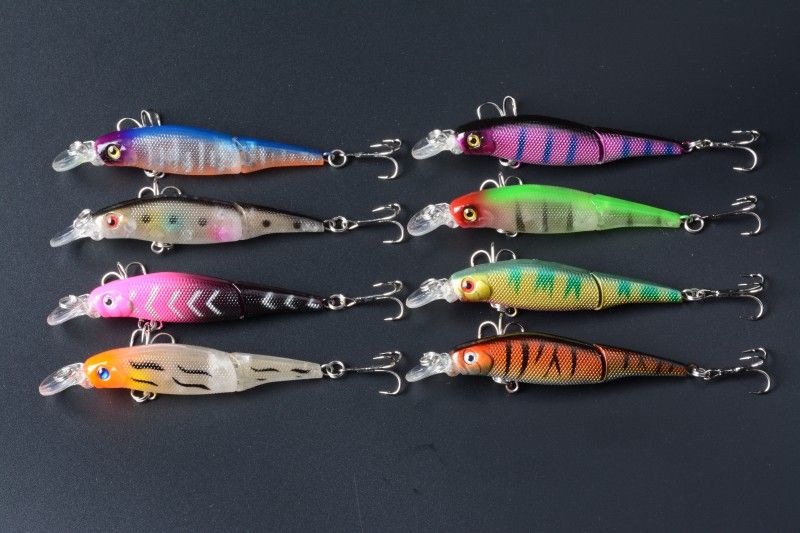 600PC 8,8 CM 7,4G nuevo señuelo de pesca multiarticulado señuelo articulado mano señuelo de pesca de plástico minnow minnow cebo de pesca de natación conjunta shippi gratis