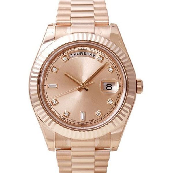 

высокомарочный механически автоматический роскошный вахта, wristwatch r54 людей способа цвета розового золота, Slivery;brown