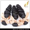 Peruvian Hair Weaves Human Hair Extensions 3pcs / Lot Loose Wave Double Weft Natural Color Bellahair