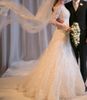 2019 simple fashion elegant A-line sheath long sleeves off the shoulder lace beads wedding dresses gift veil custom made high qual241A