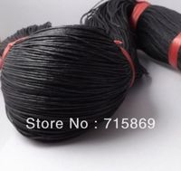Darmowy statek czarny kolor 500 jardów woskowane bawełniane sznur 1,5 mm okrągły wosk bawełniany przewód - frezowanie sznurka
