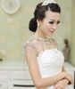 Wedding Bridal Dresses Epaulet Jacket Crystal Rhinestone Silver Necklace Long Shoulder Long Full Body Chain Earrings Jewelry Set1624752