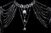 Bruiloft Bruidsjurken Epaulet Jas Kristal Strass Zilveren Ketting Lange Schouder Lange Full Body Chain Oorbellen Sieraden Set1930731