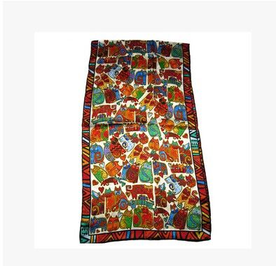100% zijden sjaal artiest olieverfschilderij lange zijden sjaal hot-selling hoge kwaliteit All seizoen 42 * 160cm # 3698