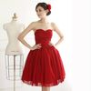 Pretty Sweetheart Knee-length Tulle Ruffle Lace-up Ball Gown Cocktail/Homecoming Dress With Bow