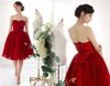 Pretty Sweetheart Knee-length Tulle Ruffle Lace-up Ball Gown Cocktail/Homecoming Dress With Bow
