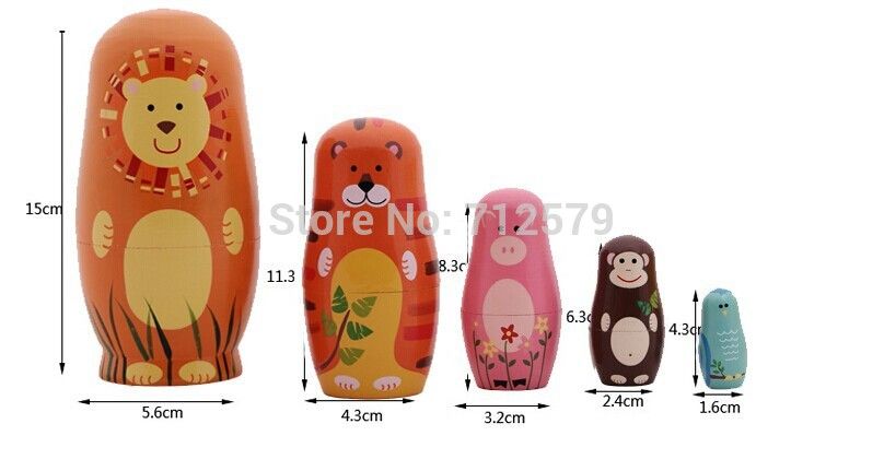 Acquista Allingrosso Set Bambole Matriosche Artigianali In Legno Di Tiglio Animali Domestici Nidificazione Russa A 14 21 Dal Ouronlinelife Dhgate Com