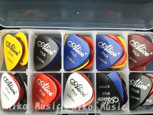 Alice Acoustic Electric Guitar Picks Plectrums1 Plastic Picks Box Case 8755549