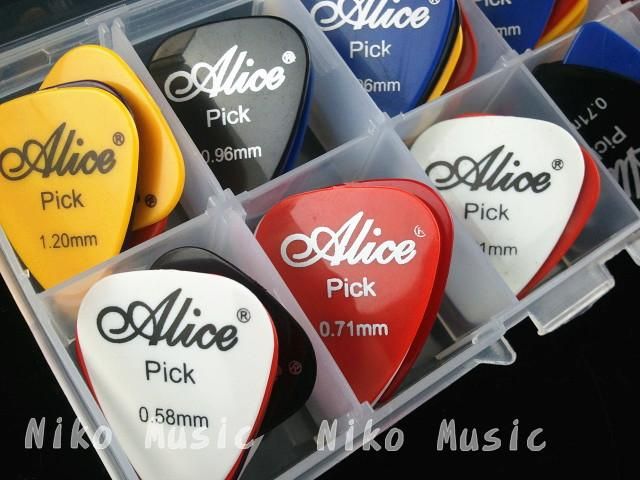 

Alice 50pcs Acoustic Electric Guitar Picks Plectrums+1 Plastic Picks Box Case Free Shipping