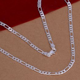 26'' 28'' 30'' 16'' 18'' 20'' 22'' 24'' Mixed 4mm Men's chains Necklace 925 silver n102