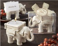 Bruiloft Gunsten "Lucky Elephant" Tea Light Candle Houder Party Favor Gift