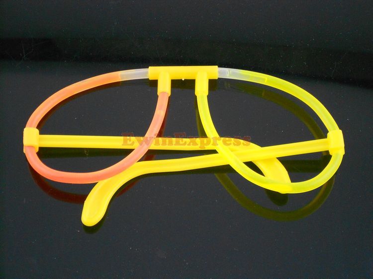 Otros suministros para fiestas de eventos 50X Glow Stick Eye Glasses Surtido de colores Light Up Party Costume Eyeglasses 94260212543133