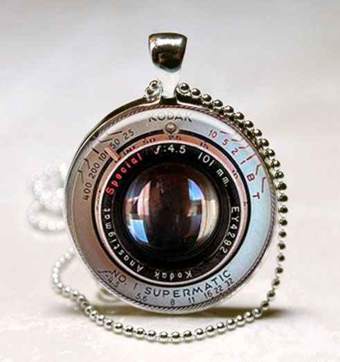 Wholesale Camera Lens Necklace, Photographer Gift Black