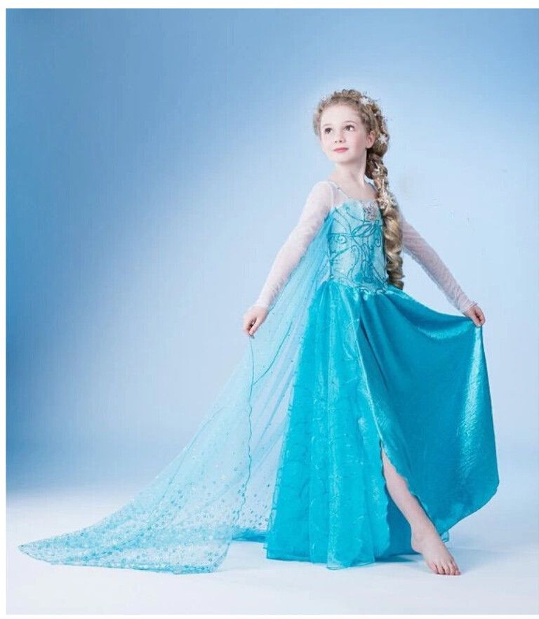 Compra Vestido Helado Caliente Elsa Anna Para La Princesa De La Muchacha  Cosplay Viste La Ropa Roja De Los Niños De Las Muchachas De La Marca De  Fábrica Del Cabo De La