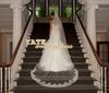 حار الأزياء طبقة واحدة طول مصلى طول الزفاف الحجاب الأبيض جودة عالية تول الزفاف العفري شحن مجاني