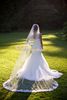 Hot Fashion One Layer Chapel Length Wedding Veil White High Quality Tulle Bridal Mantilla Free Shipping