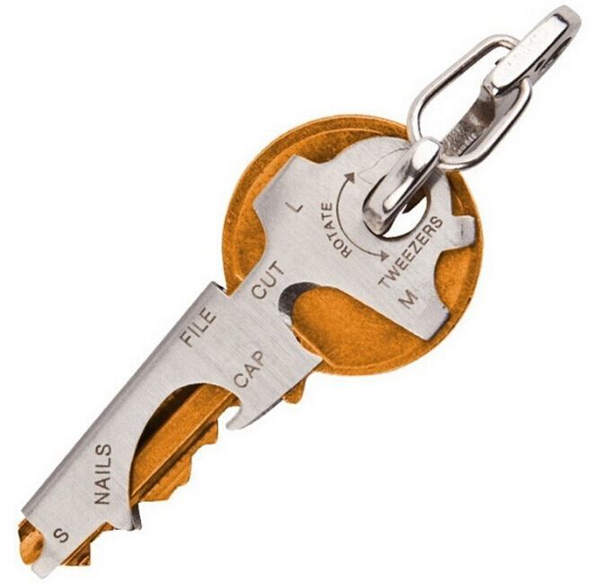 Newest 8 In 1 Key Gadget EDC Mini Key Tools Knife Stainless Steel Multi