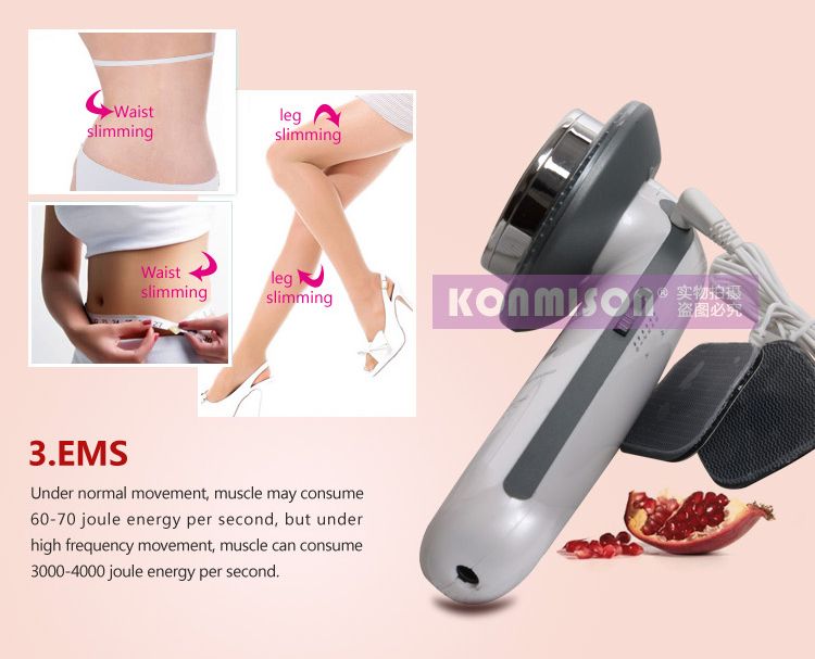 New Ultrasound Slimming Equipment Portable Tens Massager 3 In 1