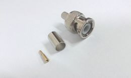 new Crimp on BNC Male RG59 Coax Coaxial adapter For CCTV camera