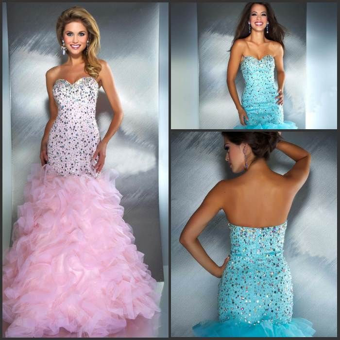 pink and blue prom