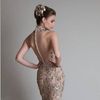 Hot Sale Mermaid High Neck Mor of the Bride Dresses Evening Dresses Sequined Appliques Lace Sweep Train Dress Vestido Madrinha Casamento