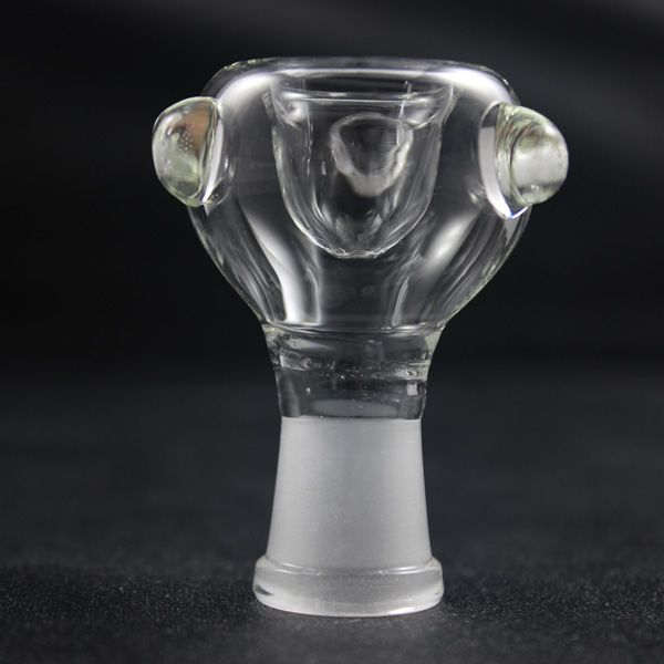 14mm 18mm kadın Cam Bong Cam bubbler için Cam kase ve Kül yakalayıcı Cam sigara Kase iki ortak boyutu isteğe bağlı Temizle Renk