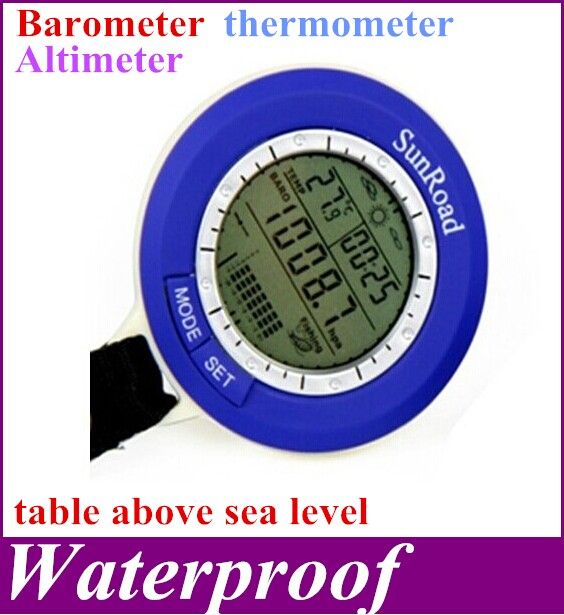 SR204 Mini LED Digital Fishing Barometer Waterproof Multi Temp Reels Lure Line Fish Finder Hot