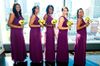 Purple One Bridge Bridesmaid платья шифоновые оборманы длина пола на заказ вечерние платья платья выпускного вечера