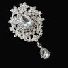 Silver Tone Crystal Drop Pinwedding Bridal Bouquet Broche de Bruquê Four Cores Crystal Broche