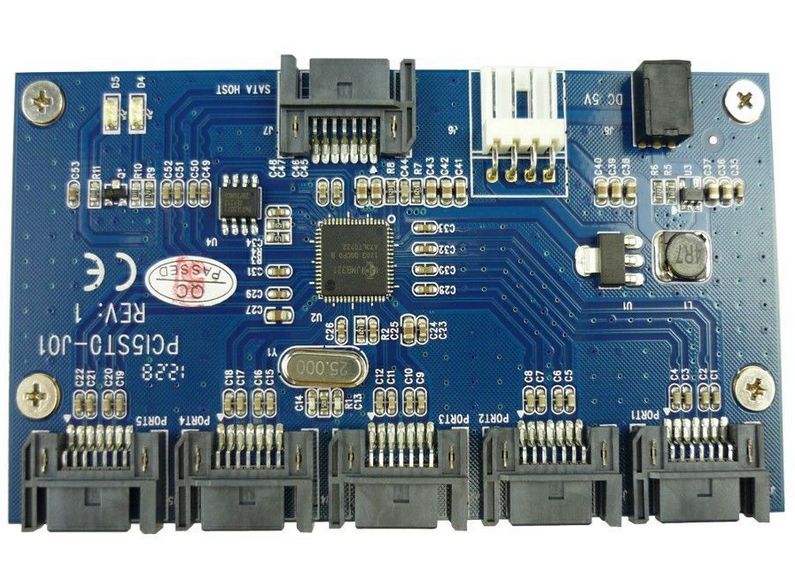 

Multiplier SATA Card SATA 1 To 5 Port Adapter SATAII Riser card