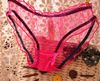 Fashion women girl gauze lace panties transparent candy colors panty thong cotton briefs underwear knickers 6pcs gift