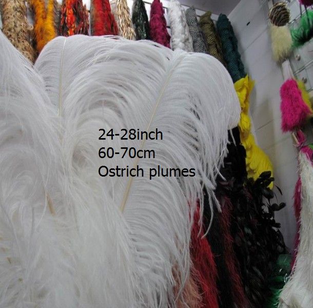 Darmowa Wysyłka 12-14inch White Ostrich Feathers Plumes Ślubne Centralne Dekoracja Wedding Tle Centerpiece Party Event Decor
