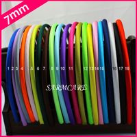 Cheapest 2000pcs/lot 7mm Width 19 Colors Wholesale Adult Kids Satin Headbands Children Ribbon Headbands Hair Band Fast Shipping