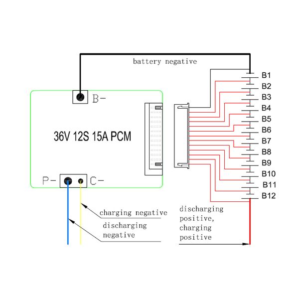 Bms 13s 48v с балансиром схема подключения