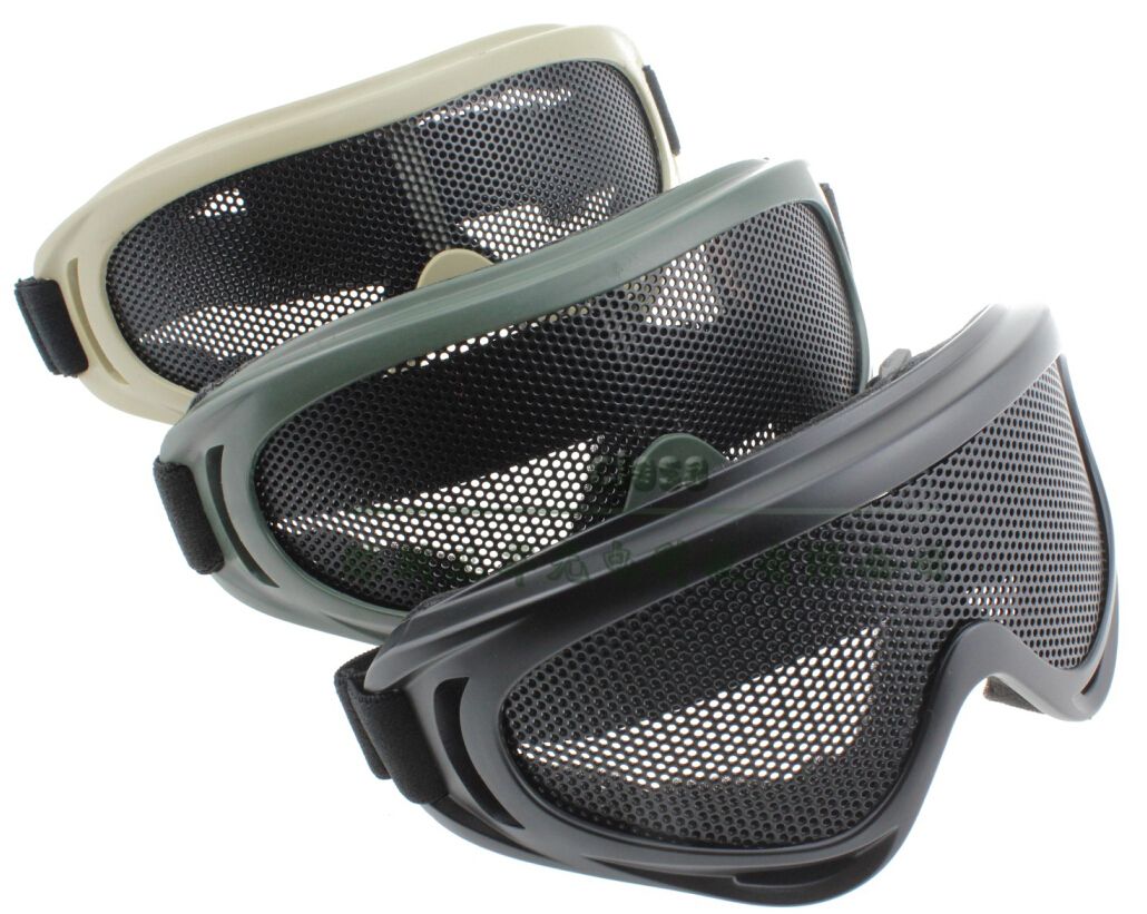 2019 Tactical Net Metal Mesh Eyes Protection Wind Goggle Glasses X400