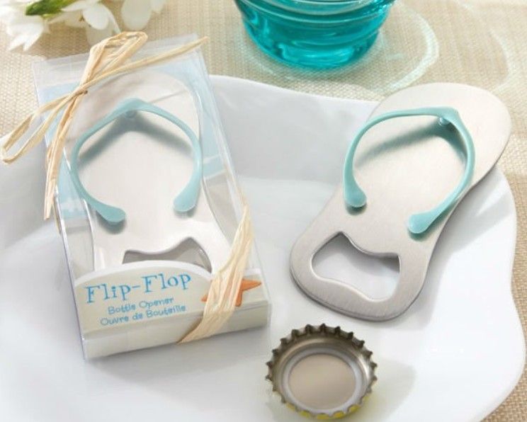 Pop the Top' Flip Flop Bottle Opener Wedding Favors Gift