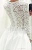 white lace Homecoming Dresses Long Sleeve with Attractive Lace Crew Neckline and Embellished Puffy Short White Young Girl039s p7244120
