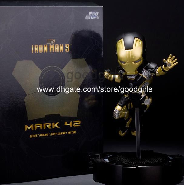 black and gold iron man action figure
