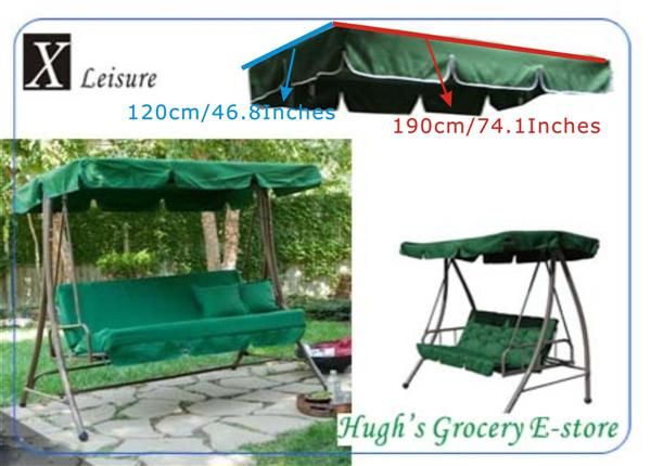 2019 Canopy Replacement For Garden Swing Chair Dark Green Canopy