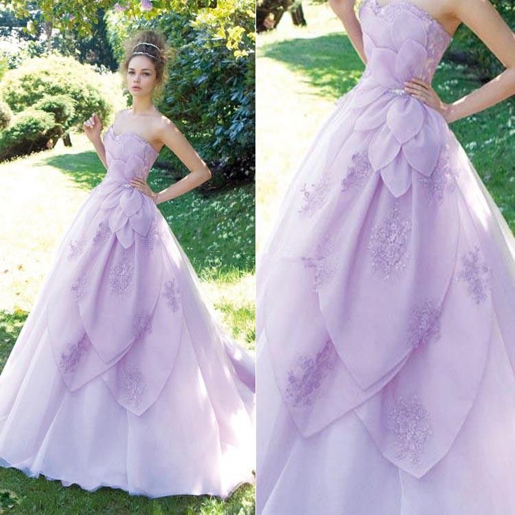 a purple wedding dress