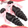 Greatremy 100% Brasiliano Estensione dei capelli brasiliani Abbinanti umane 8 "-30" Onda sciolta Wave Airweaves Weft Colore naturale 3pcs / lot