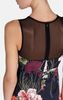 Mode Rose Floral Print Dames Bodycon Jurk Sexy Mesh Hals Party Jurken DT116