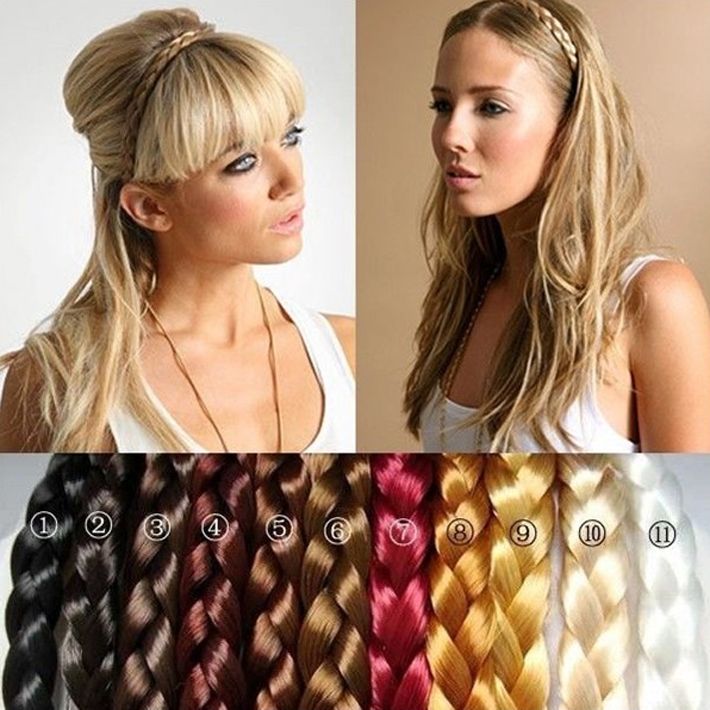 Women'S Synthetic Hair Band Plait Elastic Bohemia Hair Bands/Hair Ties
