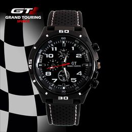 Men Quartz Causal Sport Military Pilot Aviator Army Silicones Rublle Racer Watch GT Brand 2015 Most Hot Sale Cool Gift Watches