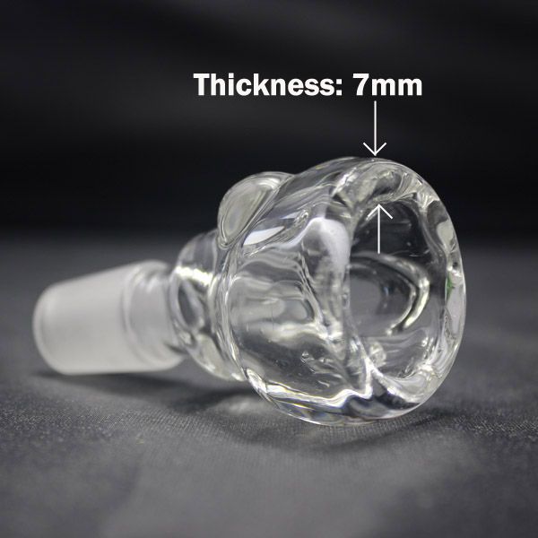 Schedel downstem downstem glazen kom 14.5mm en 18.8mm optionele kleurrijke glazen kom dikte 7mm grote capaciteit geschikt voor glazen bong