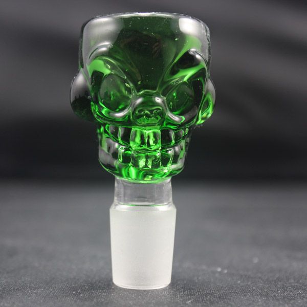 Skull Deststem Glass Glass Bowl 14.5mm i 18,8 mm Opcjonalny kolorowy szklany miski grubość 7 mm duża pojemność pasuje do szklanego bongu