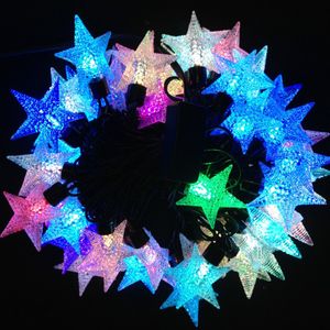 Luzes da corda LED Modelo de estrela de Natal 5m 50leds para cada conjunto de decorações 6W iluminação Lâmpadas de casamento de festa de promoção